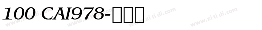100 CAI978字体转换